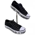 KARL LAGERFELD KAMPUS MAX LO LACE - BLACK SUEDE - UK6/EU39/US8