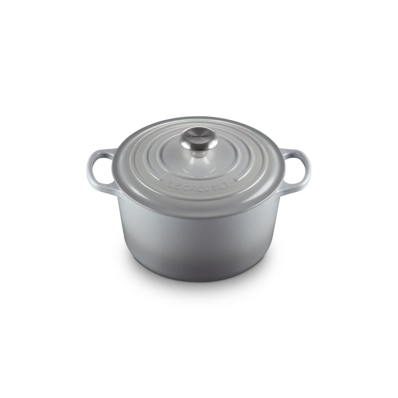 Le Creuset Deep Round Casserole - Mist Grey - 24cm