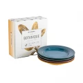 LE CREUSET THE BOTANIQUE COLLECTION APPETIZER PLATES SET OF 4 - Multi - 17cm