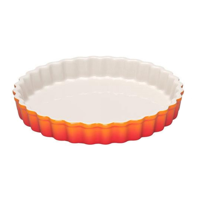 LE CREUSET FLUTED FLAN DISH - VOLCANIC - 28CM