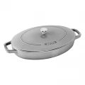 STAUB OVAL OVEN DISH WITH LID 13093218B - GRAPHITE GREY - 33CM