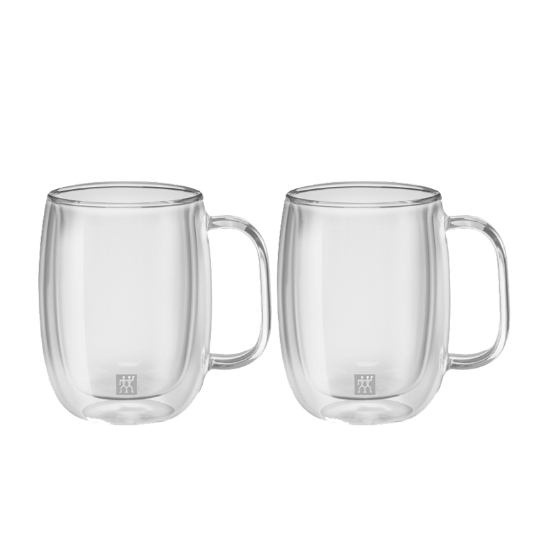 ZWILLING SORRENTO PLUS SET OF 2 COFFEA GLASSES WITH HANDLE - N/A - 355 ML