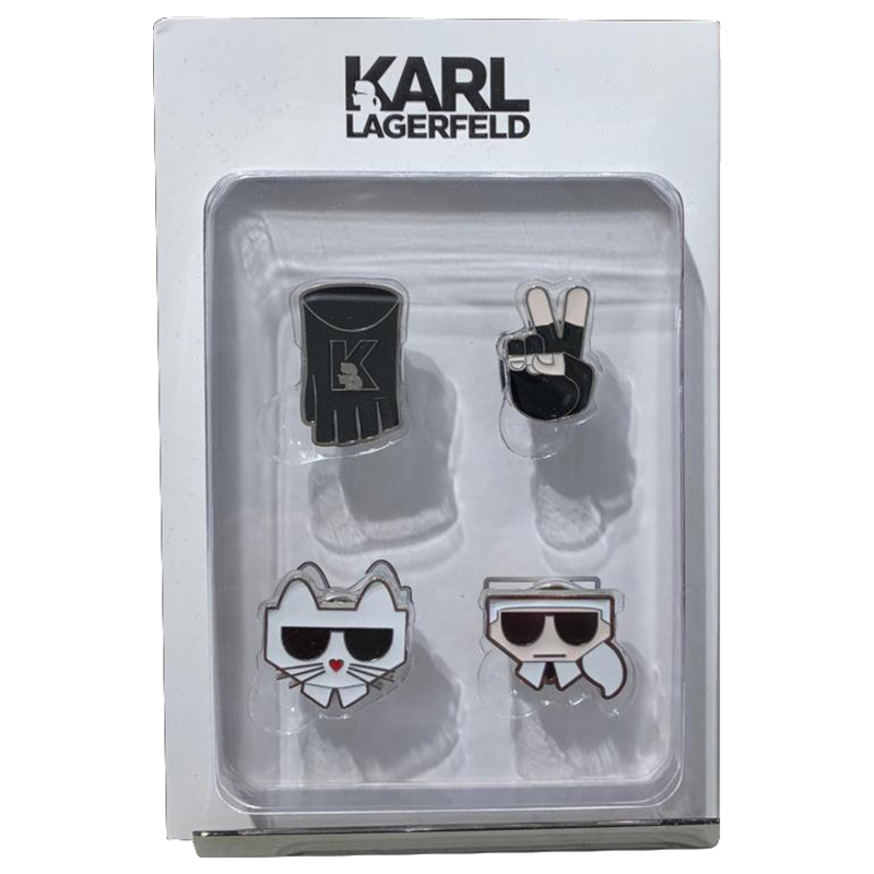 KARL LAGERFELD K/KOCKTAIL PINS - BLACK - ONE SIZE - 208W3904