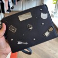 KARL LAGERFELD K/MAU PINS POUCH 20WW3206 - BLACK - 23 X 16 CM