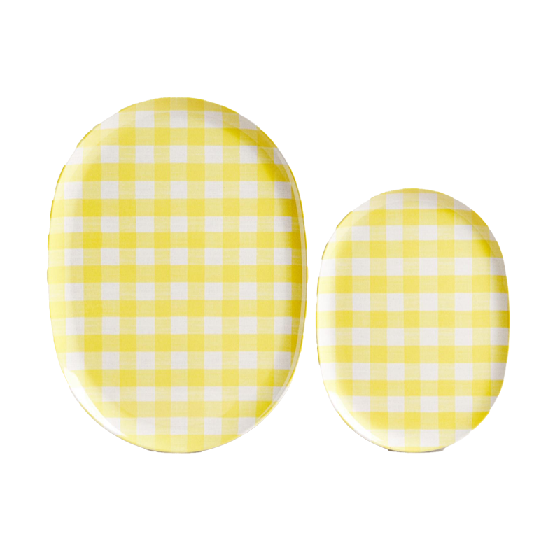 ZARA MELAMINE TRAY - GINGHAM - 22 X 30 CM