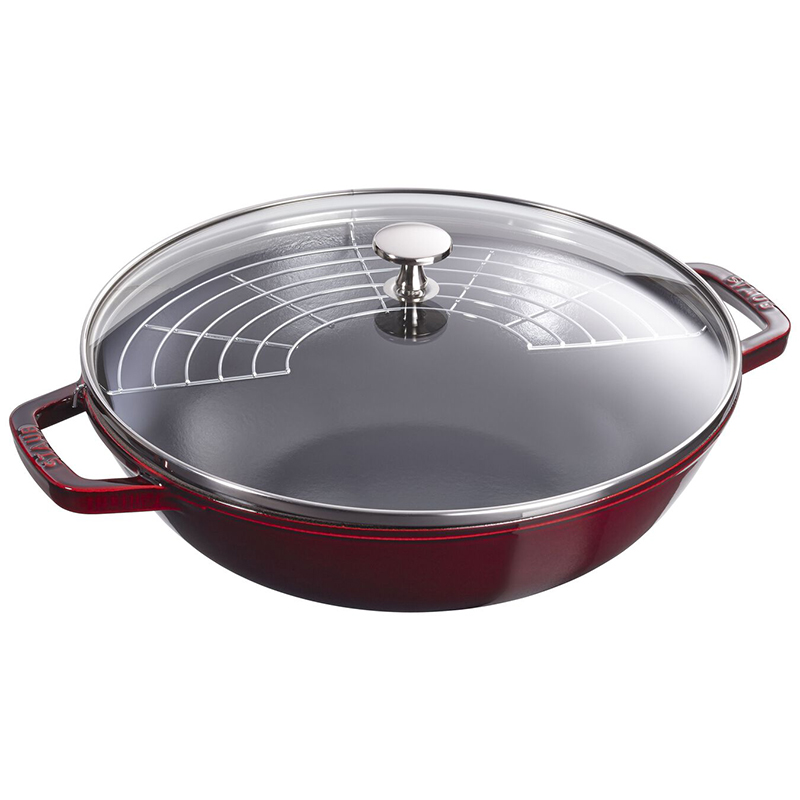 STAUB WOK WITH RACK 13192987B - Grenadine - 30cm