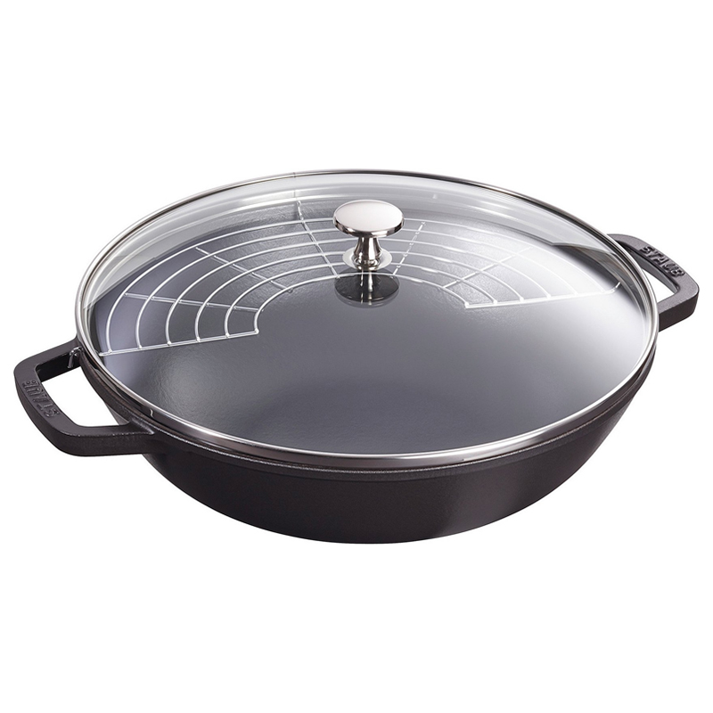 STAUB WOK WITH RACK  13192923B - Black - 30cm