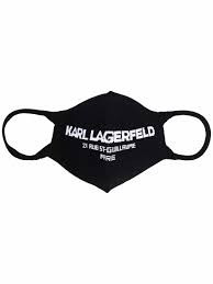 Karl Lagerfeld Face Mask - Knit Black / White - One Size