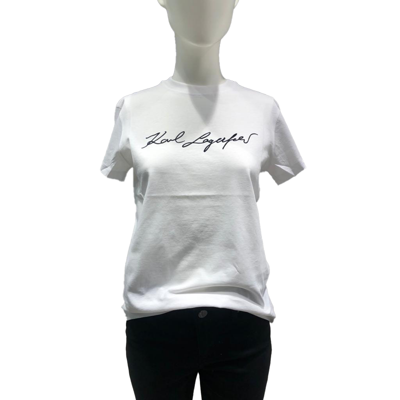 Karl Lagerfeld Signature T-shirt - WHITE - SIZE L