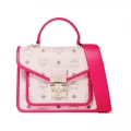 MCM Patricia Visetos Satchel - Powder Pink - Small