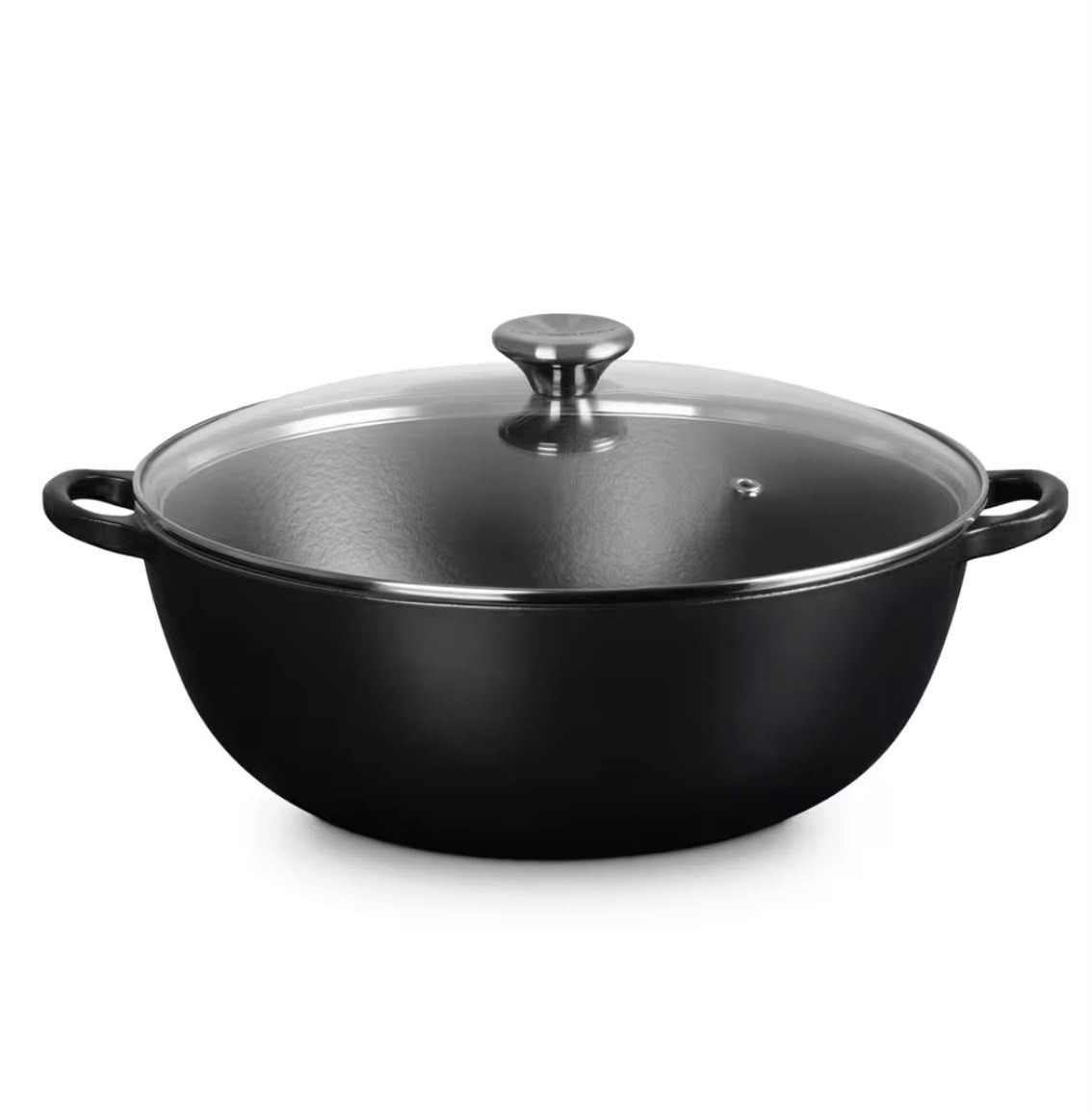 Le Creuset Soup Pot - Black / Glass Lid - 32cm