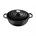 Le Creuset Signature Marmite / Round Stew Pot - Black Onyx - 32cm