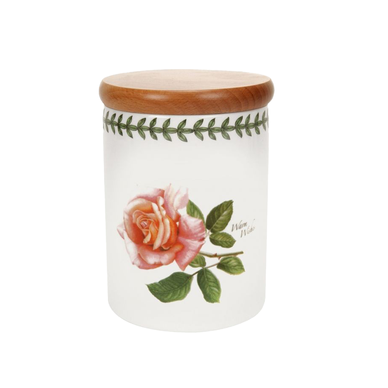Portmeirion Botanic Roses Airtight Jar - Warm Wishes - 5.5 inch
