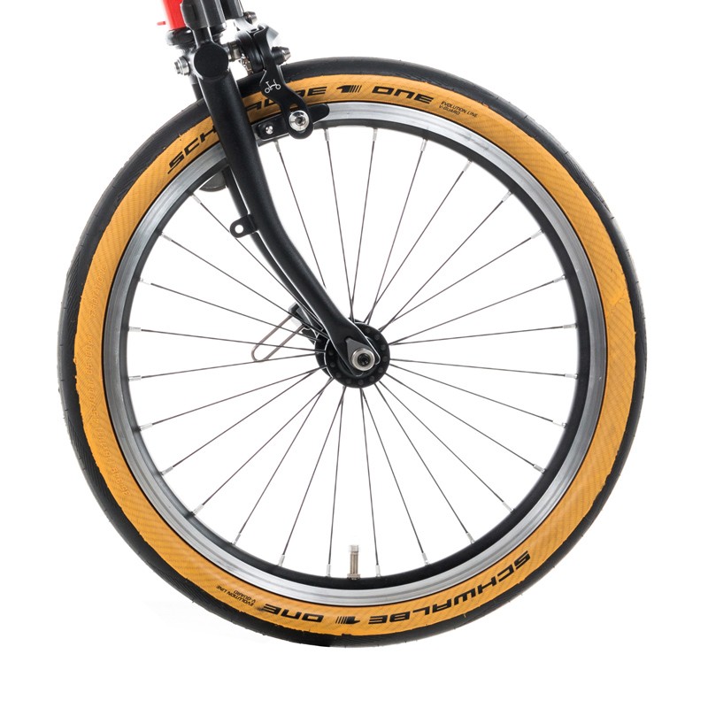 Brompton One Tanwall Tyre - Black/Yellow - One Size