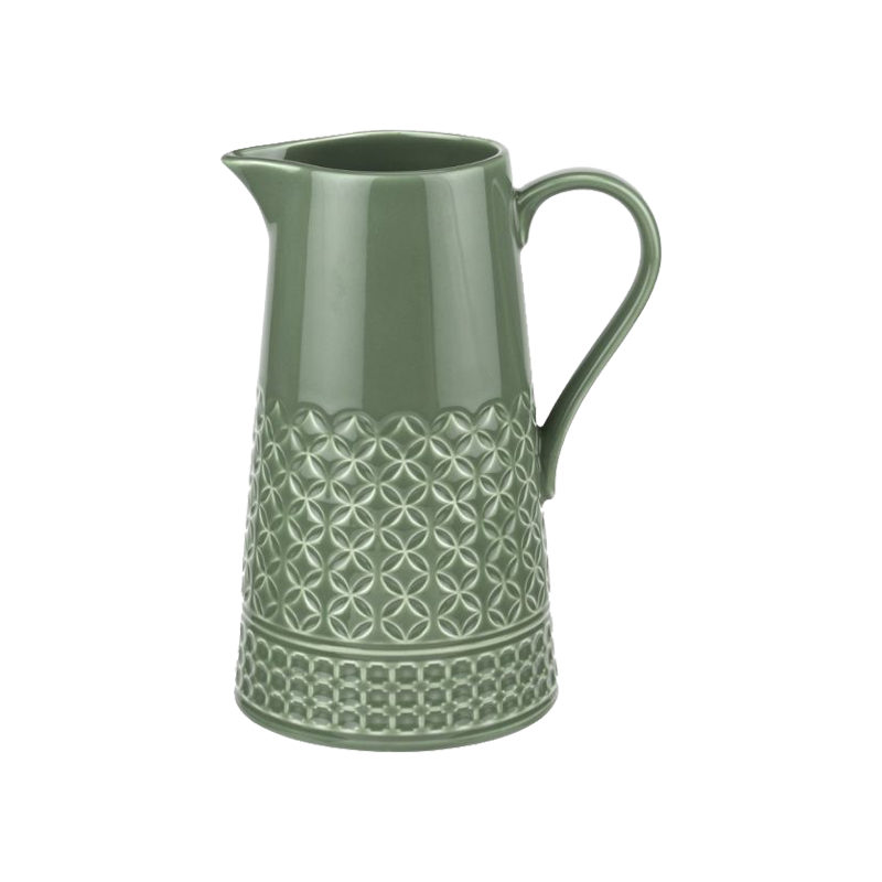 Portmeirion Atrium Embossed Jug - Green / ATGR79040-XP - Large