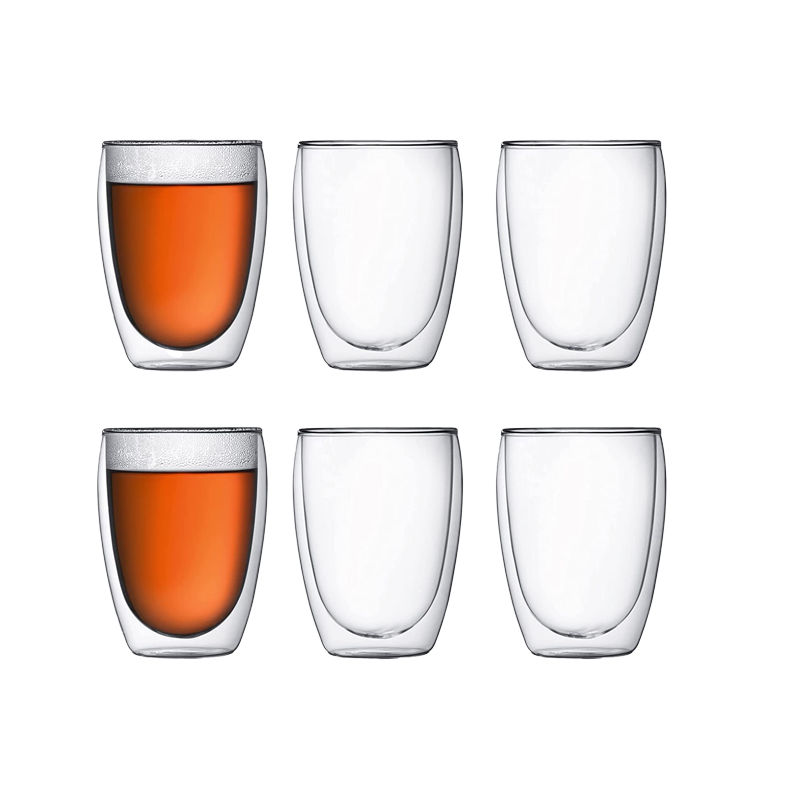 Bodum Pavina Thermo Glasses 0.36L, 12 oz - Clear - Set of 6