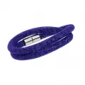 Swarovski Double Tube Bracelet - Dark Purple - 40 Cm - 5089834