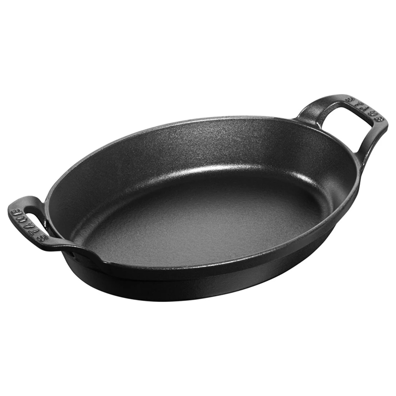 Staub Oval Oven Dish - Black 1309232B - 24cm