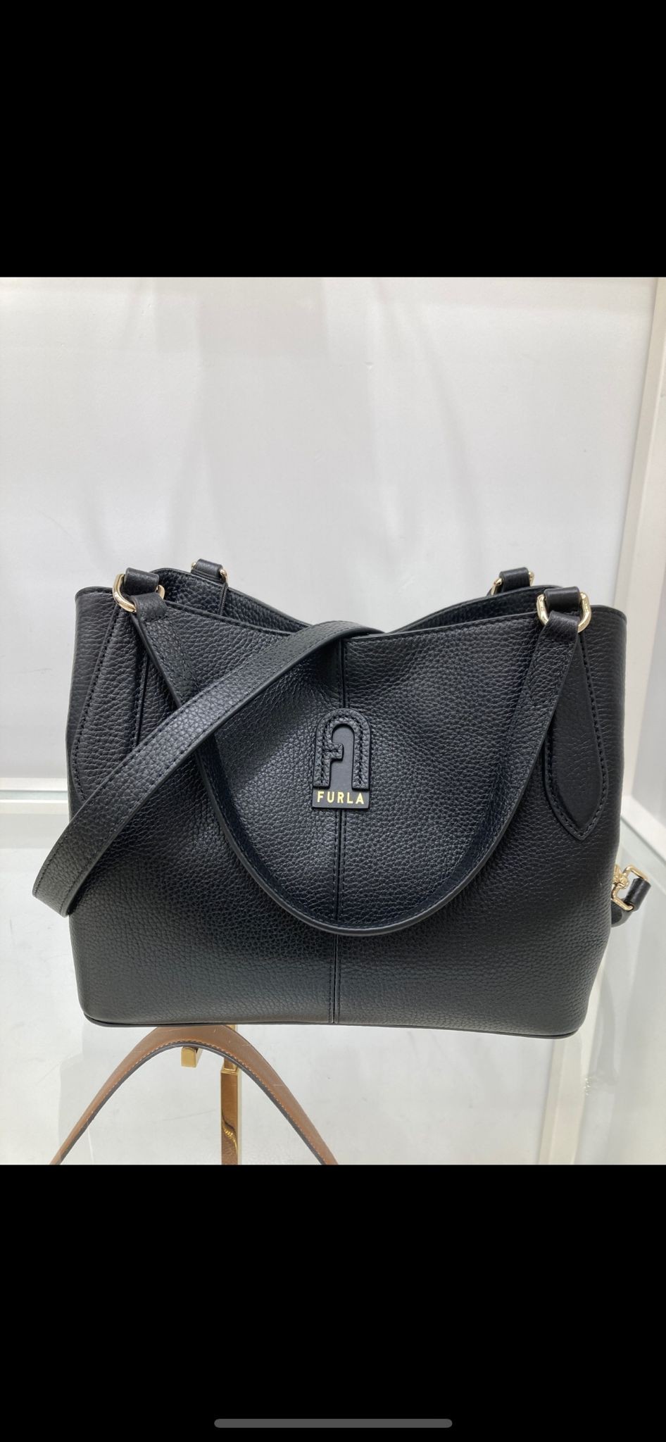 Furla Dafne Hobo - Nero / Black - Small with long strap