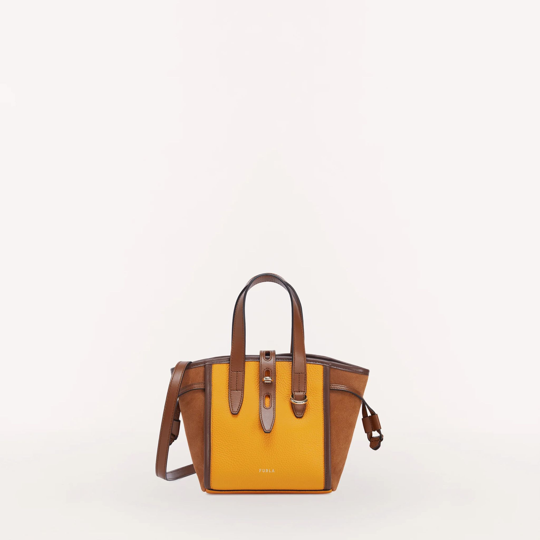 Furla Net Hobo - Toni Curcuma - Small With Long Strap