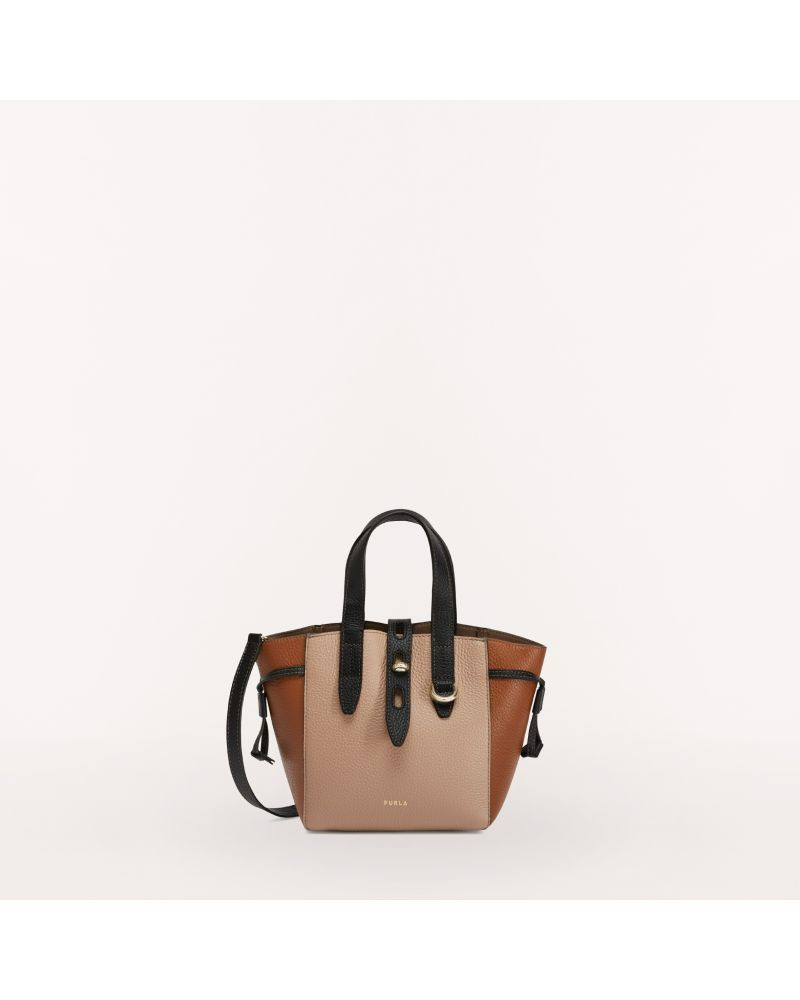 Furla Net Hobo with long strap - Creige/Cognac - Mini