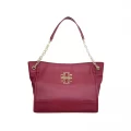 Tory Burch Britten Slouchy Tote - Claret - One Size - 73503