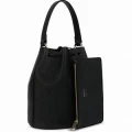 Furla Block Bucket Bag - Nero / Black - Medium With Long Strap