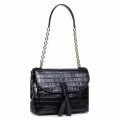 Furla Flower Tattoo Tote - Croco Nero/ Black - Medium