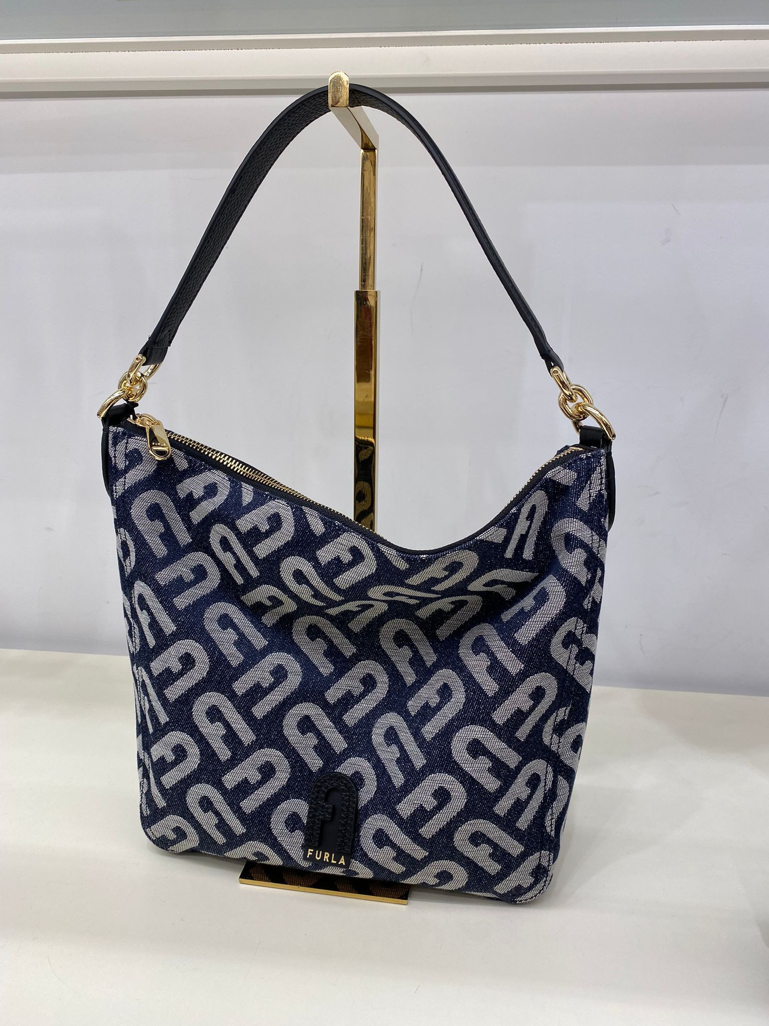 Furla Atena Hobo - Toni Blu Denim - Small