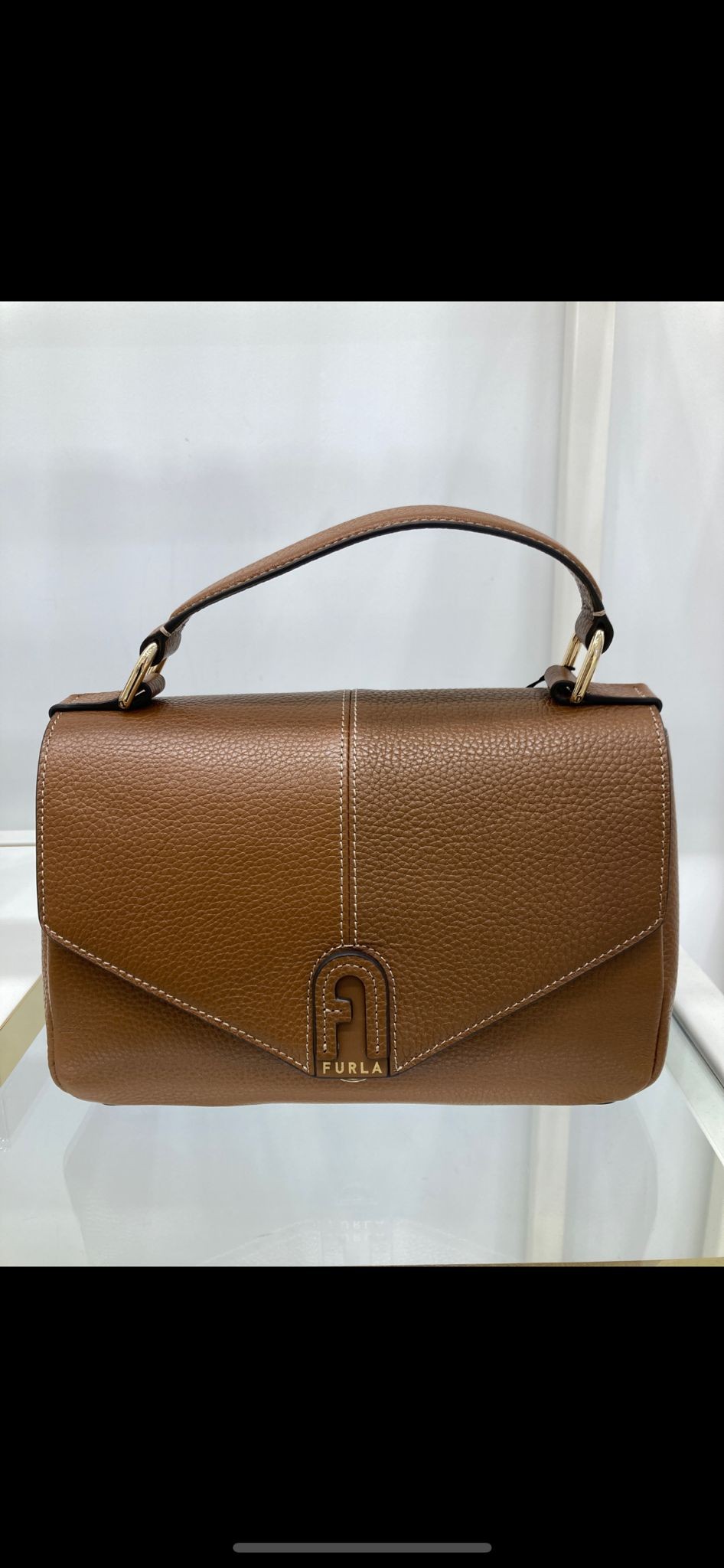 Furla Dafne Top Handle Satchel - Cognac - Small