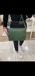 Furla Dafne Satchel - Edera - Medium With Long Strap