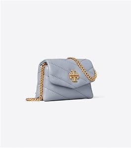 AzuraMart Tory Burch Kira Chevron Chain Crossbody Cloud Blue Nano 75608