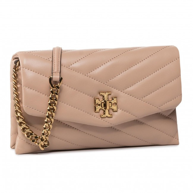 Tory Burch Kira Chevron Chain Crossbody - Devon Sand - One Size