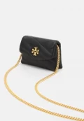 Tory Burch Kira Chevron Chain Crossbody - Black - Nano 75608