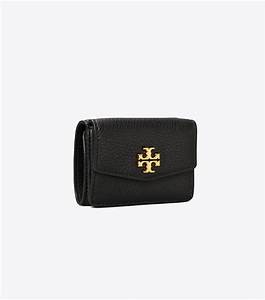 Tory Burch Kira Mixed Tri Fold Wallet - Black - Mini 64364