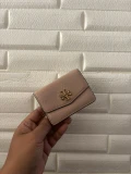 Tory Burch Kira Mixed Tri Fold Wallet - Devon Sand - Mini