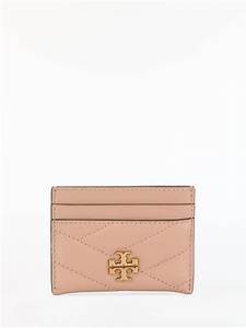 Tory Burch Kira Chevron Card Case - Pink Moon - One Size