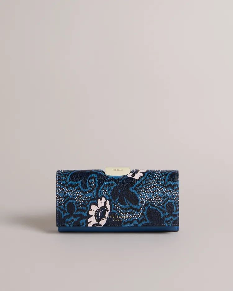 Ted Baker Printed Bobble Purse - Rheumy / DK-Blue - Large