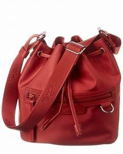 AzuraMart - Longchamp Crossbody Bucket Bag - Red - Small 10054598545