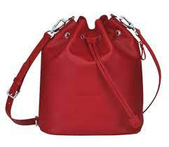 Longchamp Crossbody Bucket Bag - Red - Large 10062021545