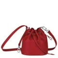 Longchamp Foulonne Bucket Bag - Red - Small With Long Strap 10061021545