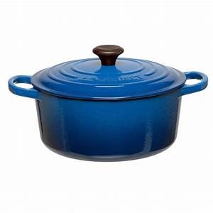 LE CREUSET SIGNATURE ROUND CASSEROLE SECONDS - MARSEILLE BLUE - 24cm