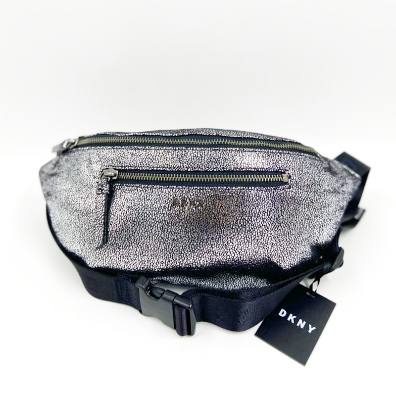 DKNY Sally Leather Belt Bag (Royal Blue/Silver) – Brandat Outlet