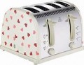 RUSSELL HOBBS EMMA BRIDGEWATER TOASTER - Pink Hearts - 4 SLICE