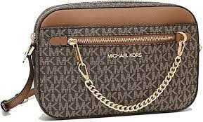 Michael Kors Jet Set Crossbody - Brown/Gold - One Size 35F2GTTC9K