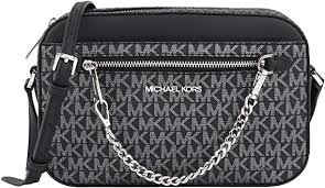 Michael Kors Jet Set Crossbody - Black/Silver - One Size 35F2STTC9K