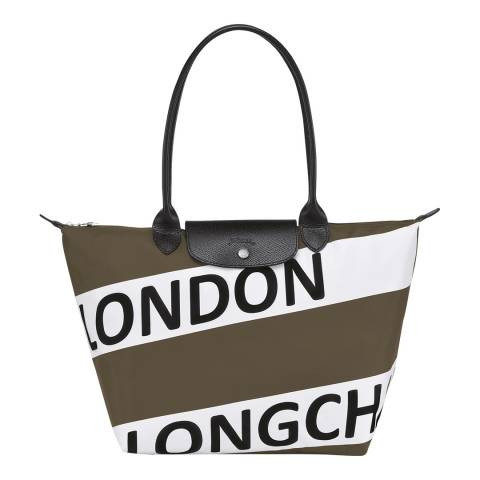 Longchamp Li Pliage London - Khaki - Large Long Handle L1899382A23