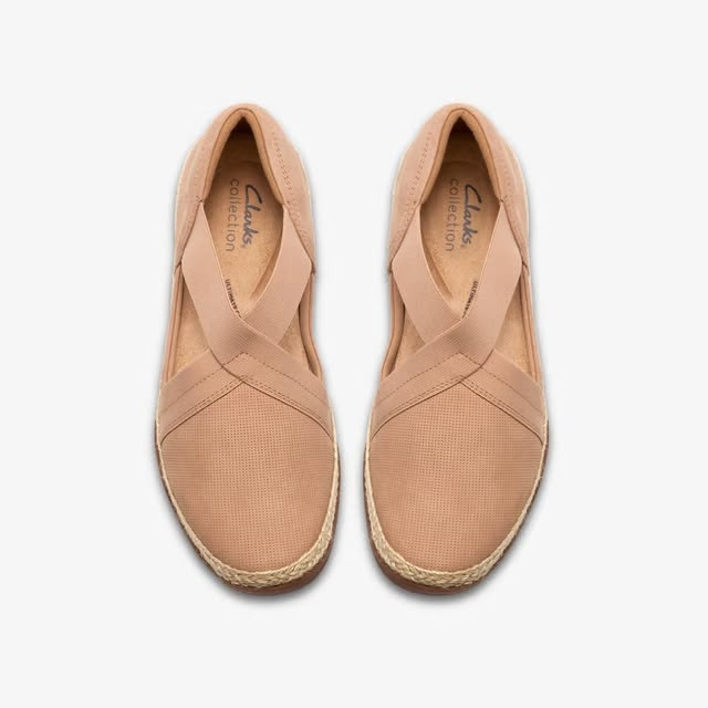 Clarks Shoes - Elaina Dusk Beige Nubuck - UK 6