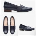 CLARKS SHOES - JULIET BEAT NAVY - UK 6