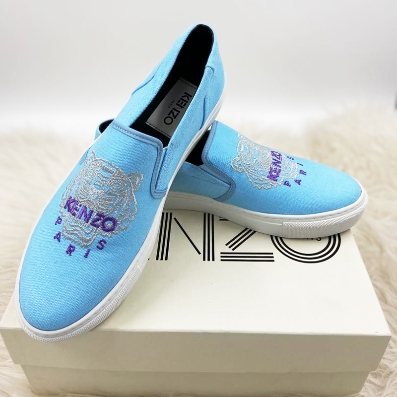 Kenzo Slip On Shoes - Sky Blue - Eur 38